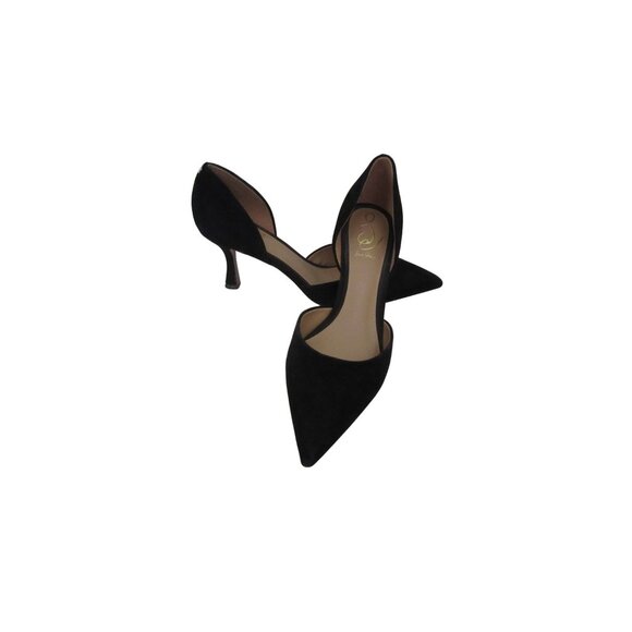 Sam Edelman Viv Pumps Size 9.5M Black Suede Pointed Toe Heels - Picture 2 of 6